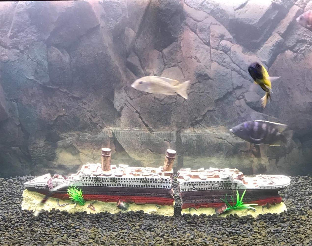 SLOCME large shipwreck ornament suits big tanks for dramatic aquascapes