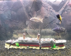 SLOCME large shipwreck ornament suits big tanks for dramatic aquascapes