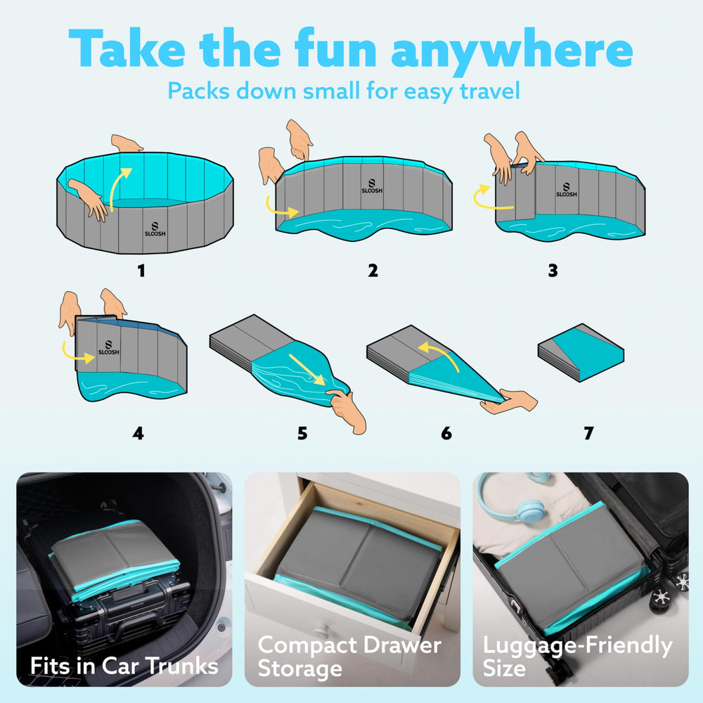 SLOOSH durable PP board and PVC construction for long-lasting use.