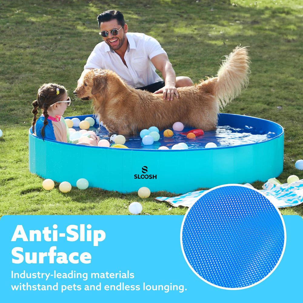 Sloosh Dog Pool drain valve feature blue for quick water release