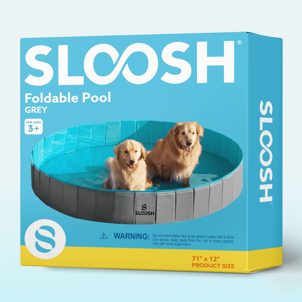 Sloosh foldable dog kiddie pool stable-ground-setup ensures level placement on flat surfaces.
