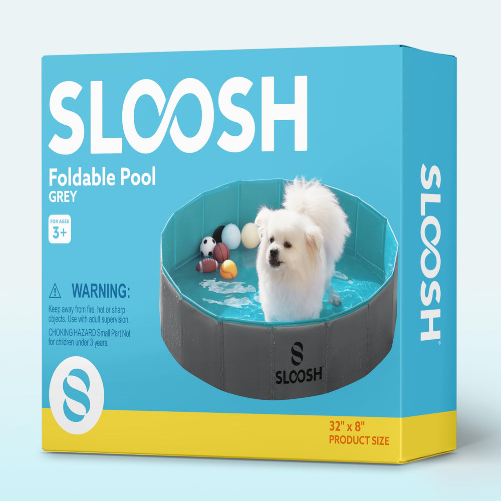 Backyard play with pets using Sloosh Foldable Dog Pool