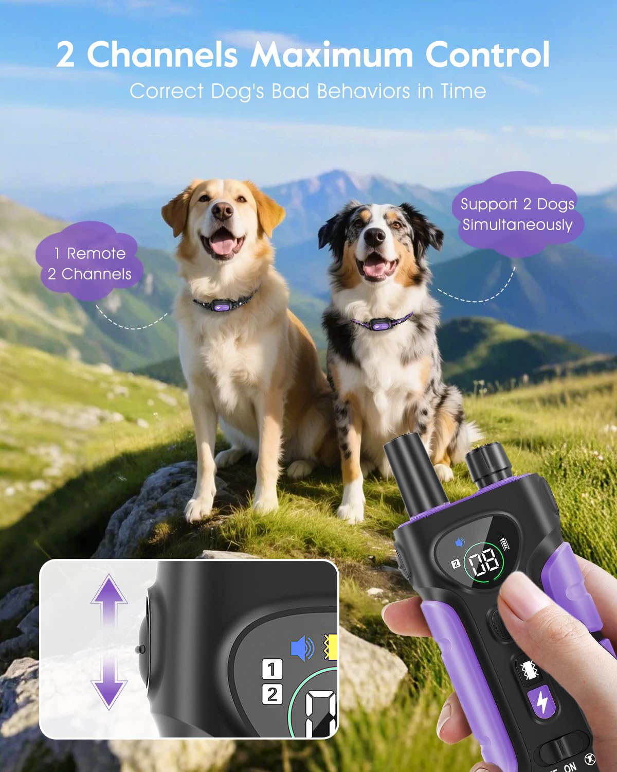SLOPEHILL collar with flashing light for locating your dog at night