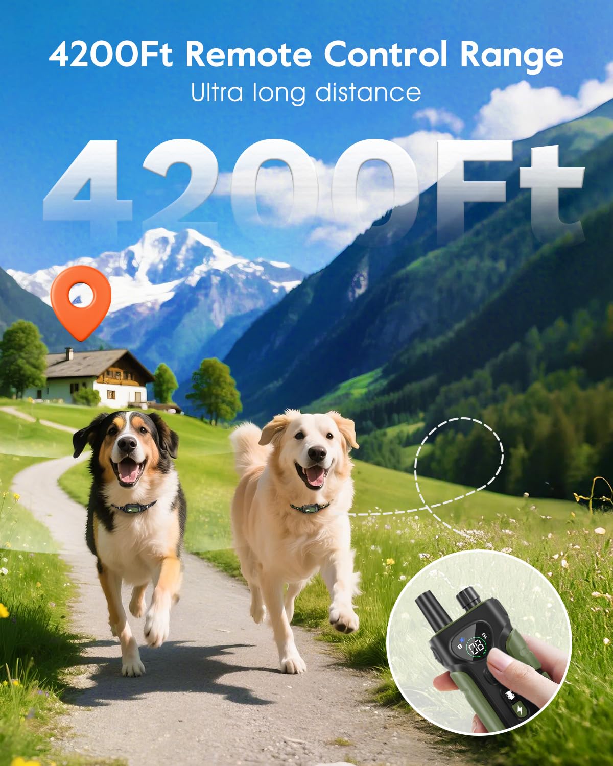 SLOPEHILL collar with night light for nighttime visibility during walks
