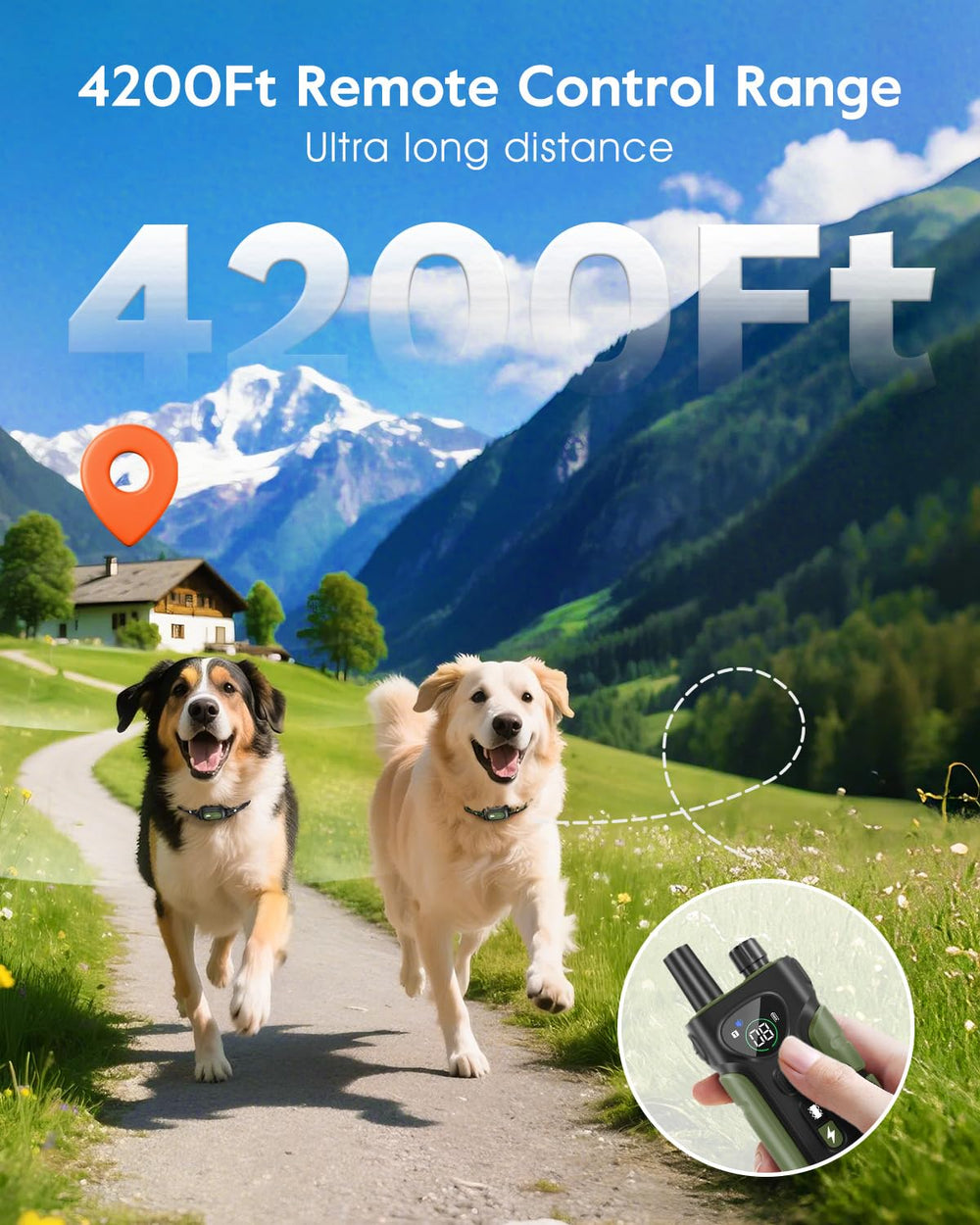 SLOPEHILL collar with night light for nighttime visibility during walks
