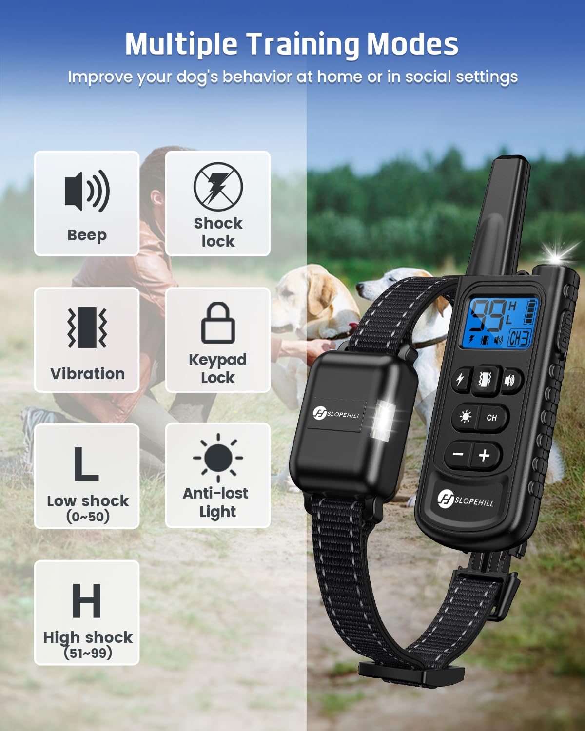 SLOPEHILL adjustable strap fits dogs from 8 to 140 pounds