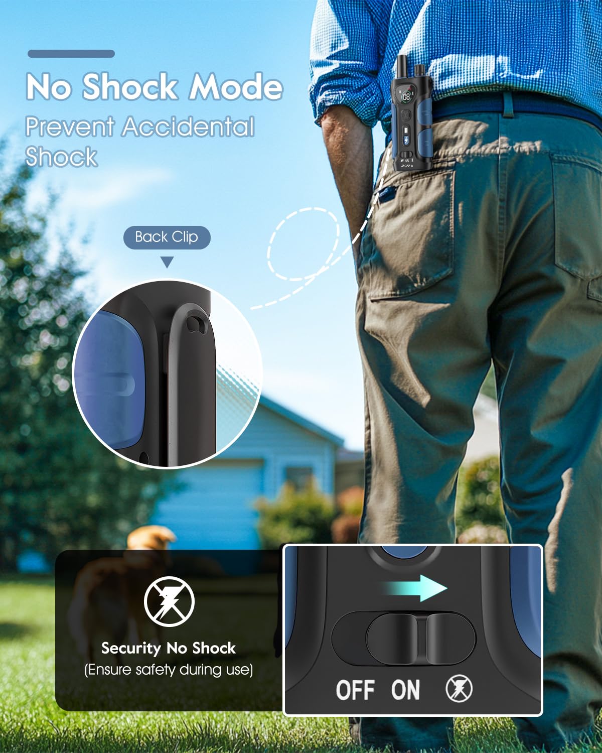 SLOPEHILL no-shock mode plus beep and vibration options.