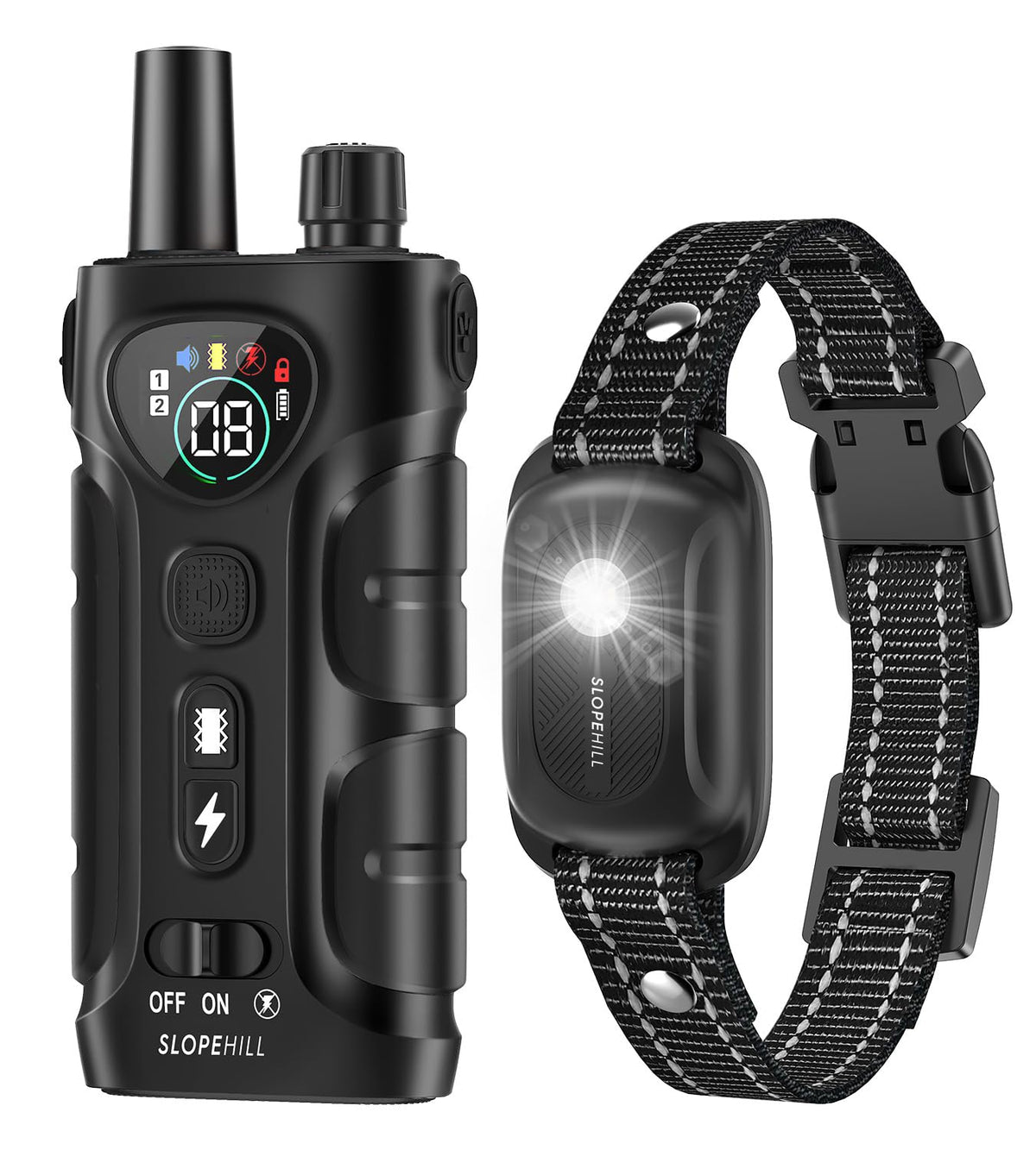 SLOPEHILL dog shock collar remote for training up to 4200 ft with reliable dual-channel control.