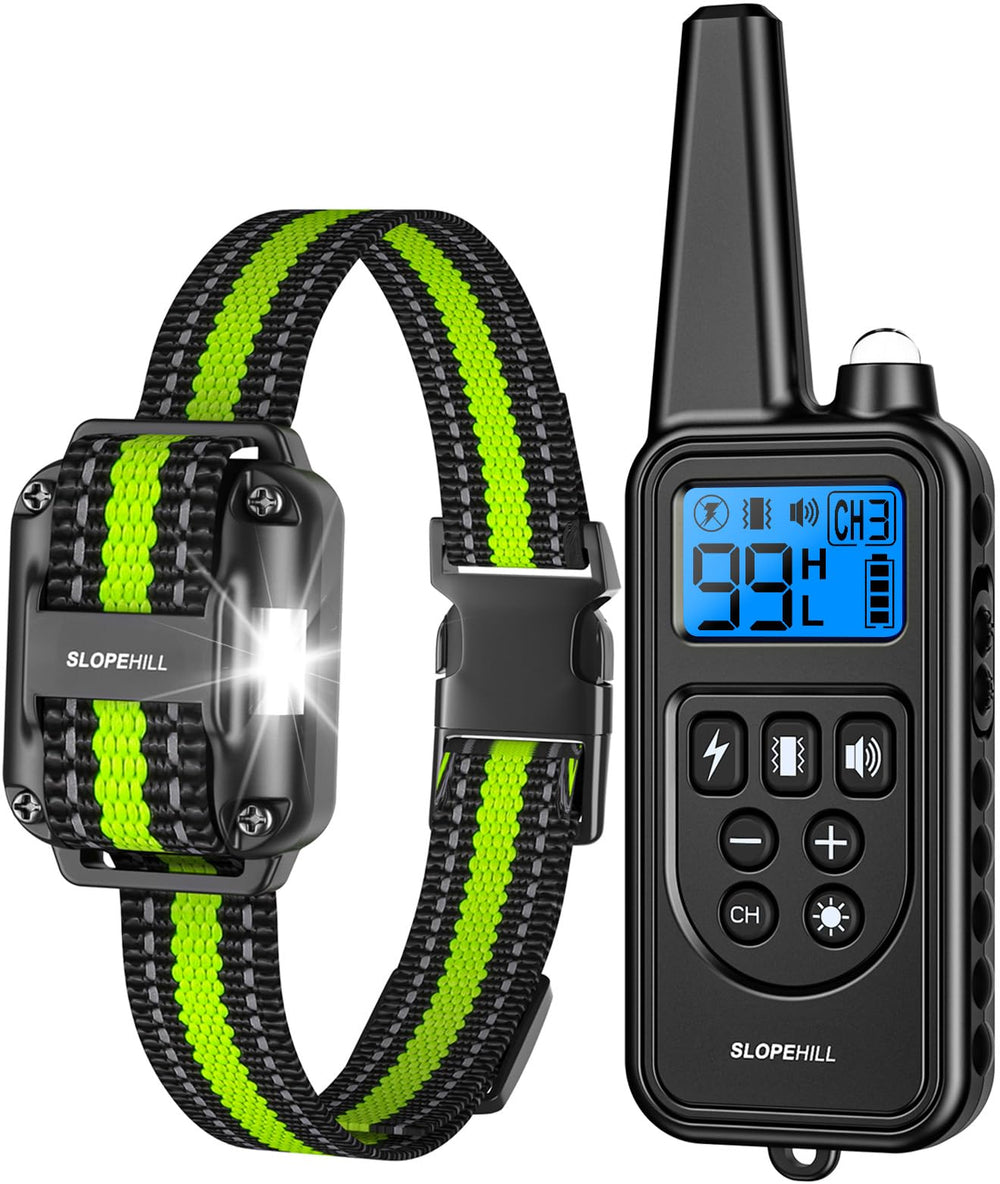 SLOPEHILL dog training collar remote in action for clear outdoor commands