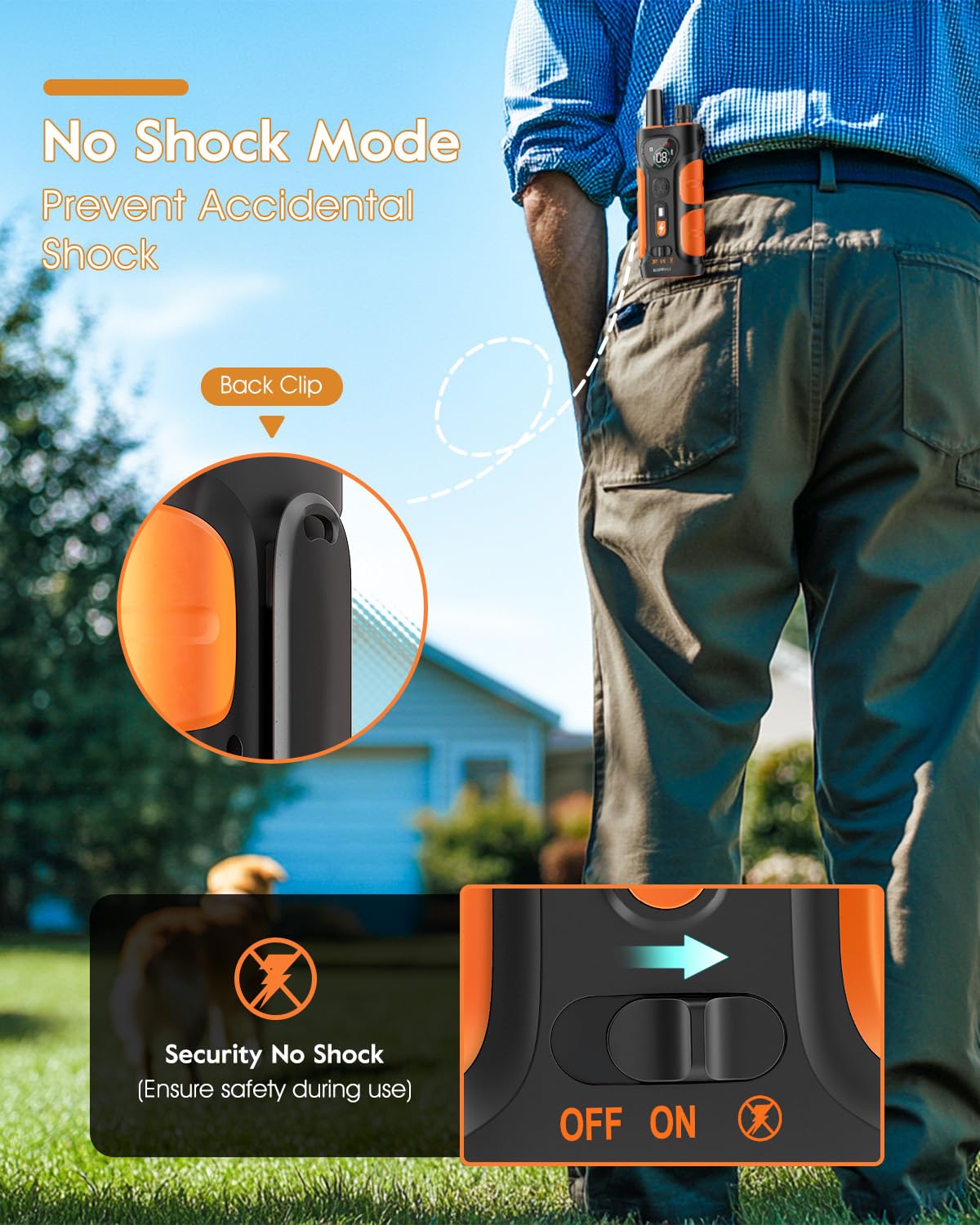 SLOPEHILL rechargeable dog collar and remote with USB charging.