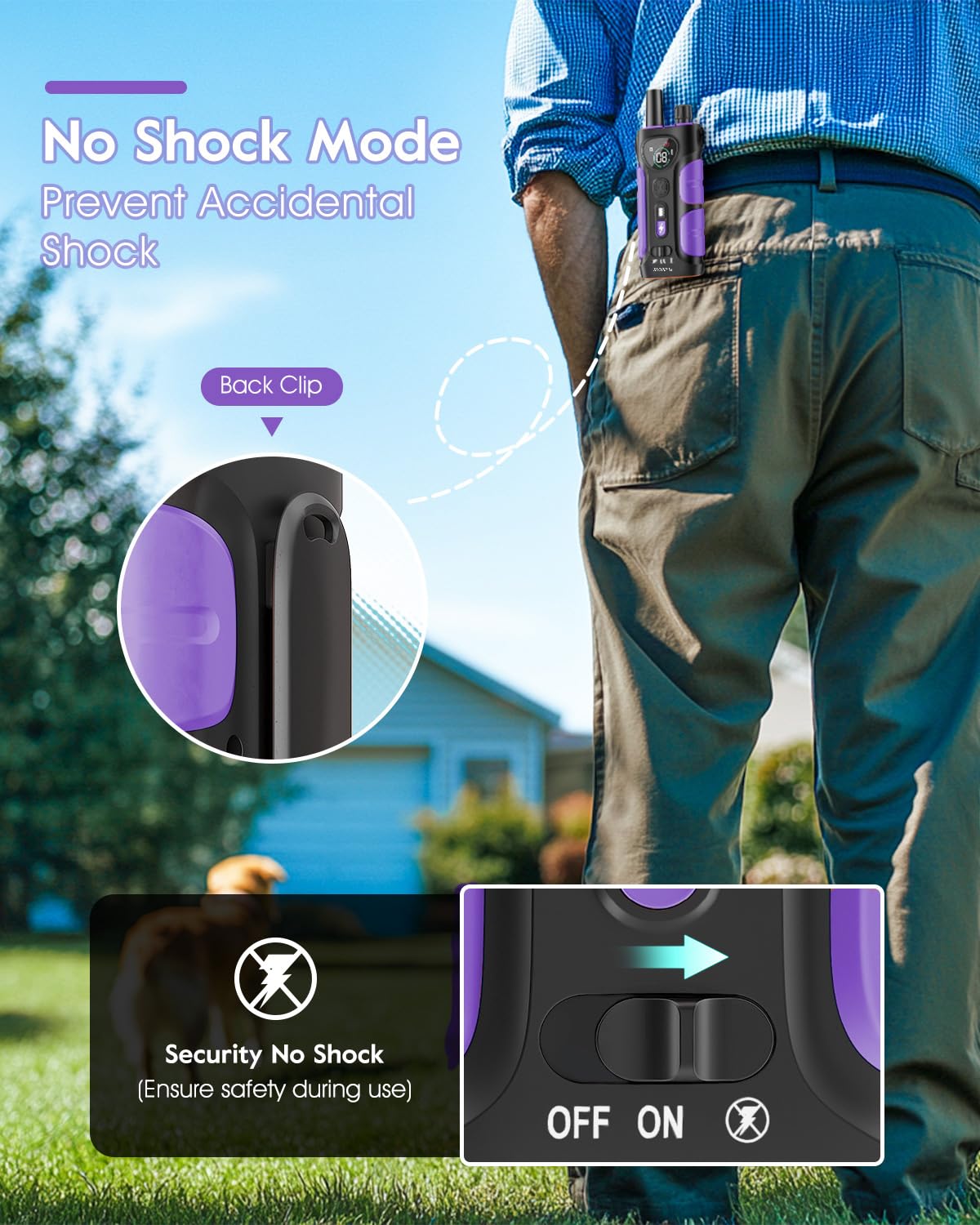 SLOPEHILL safe shock levels 0-99 ensures gentle training.