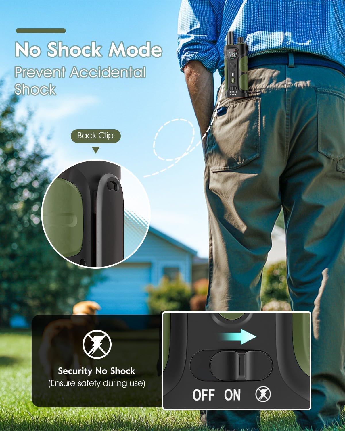 SLOPEHILL configurable shock level dial for customizable training