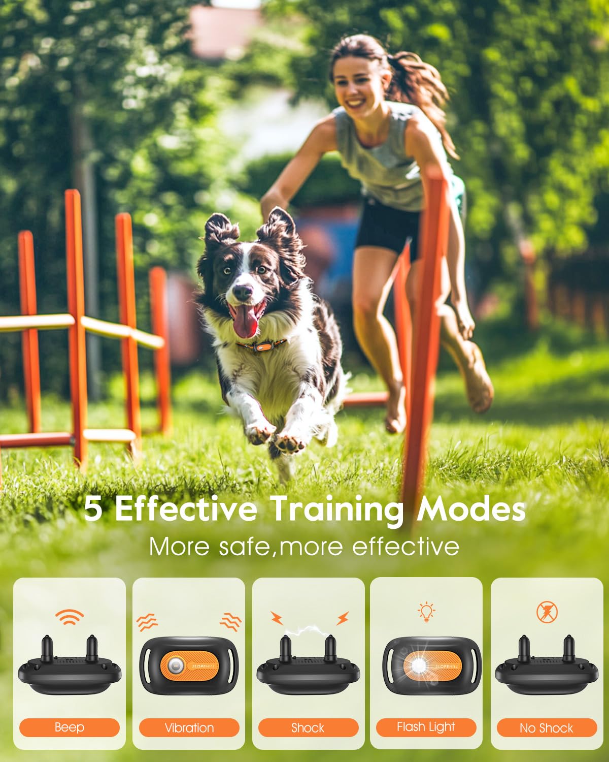 SLOPEHILL adjustable collar strap fitting a range of dog sizes.