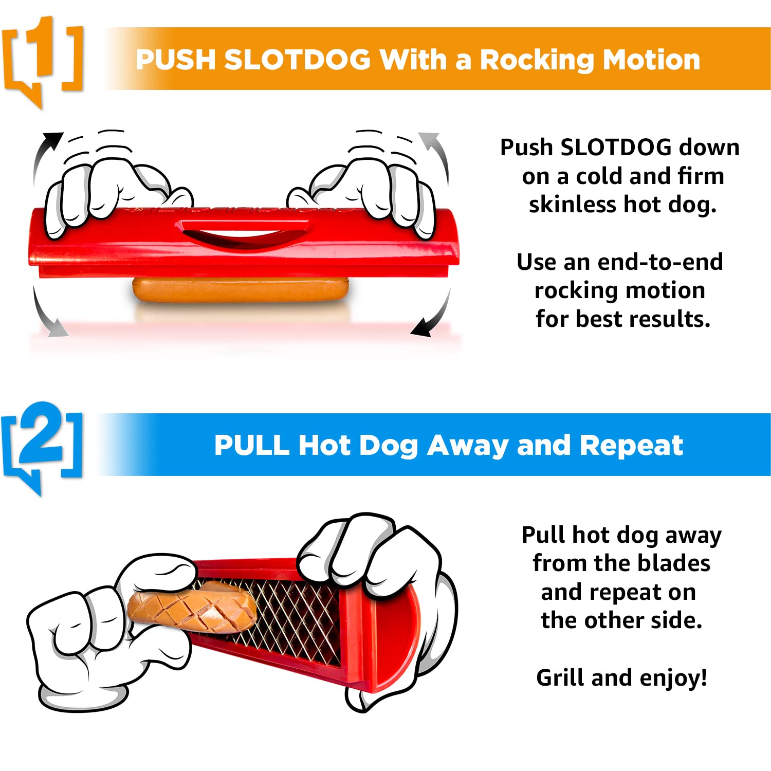 SLOTDOG dishwasher-safe design for quick cleanup after grilling sessions