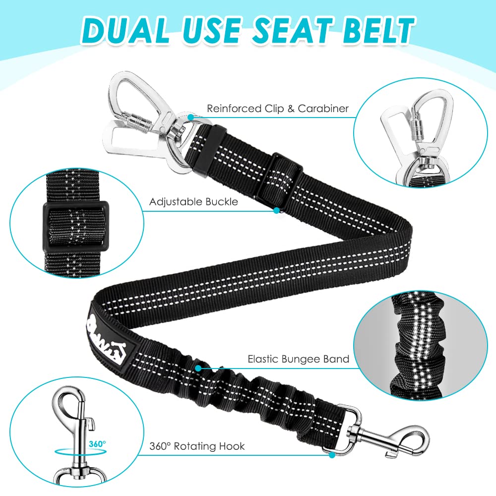 2-in-1 seat belt attachment compatible with latch bars and buckles