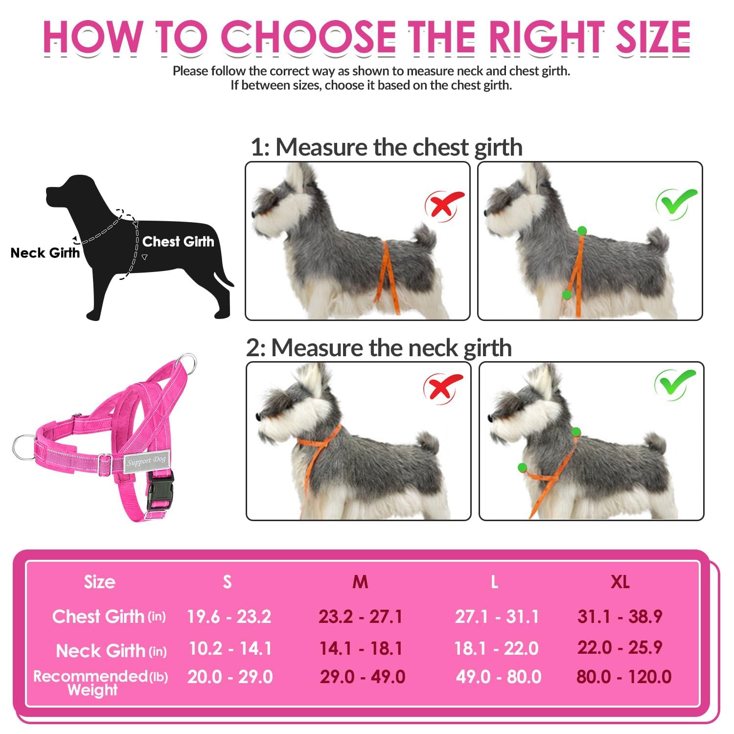 SlowTon adjustable neck and chest harness fits many breeds comfortably