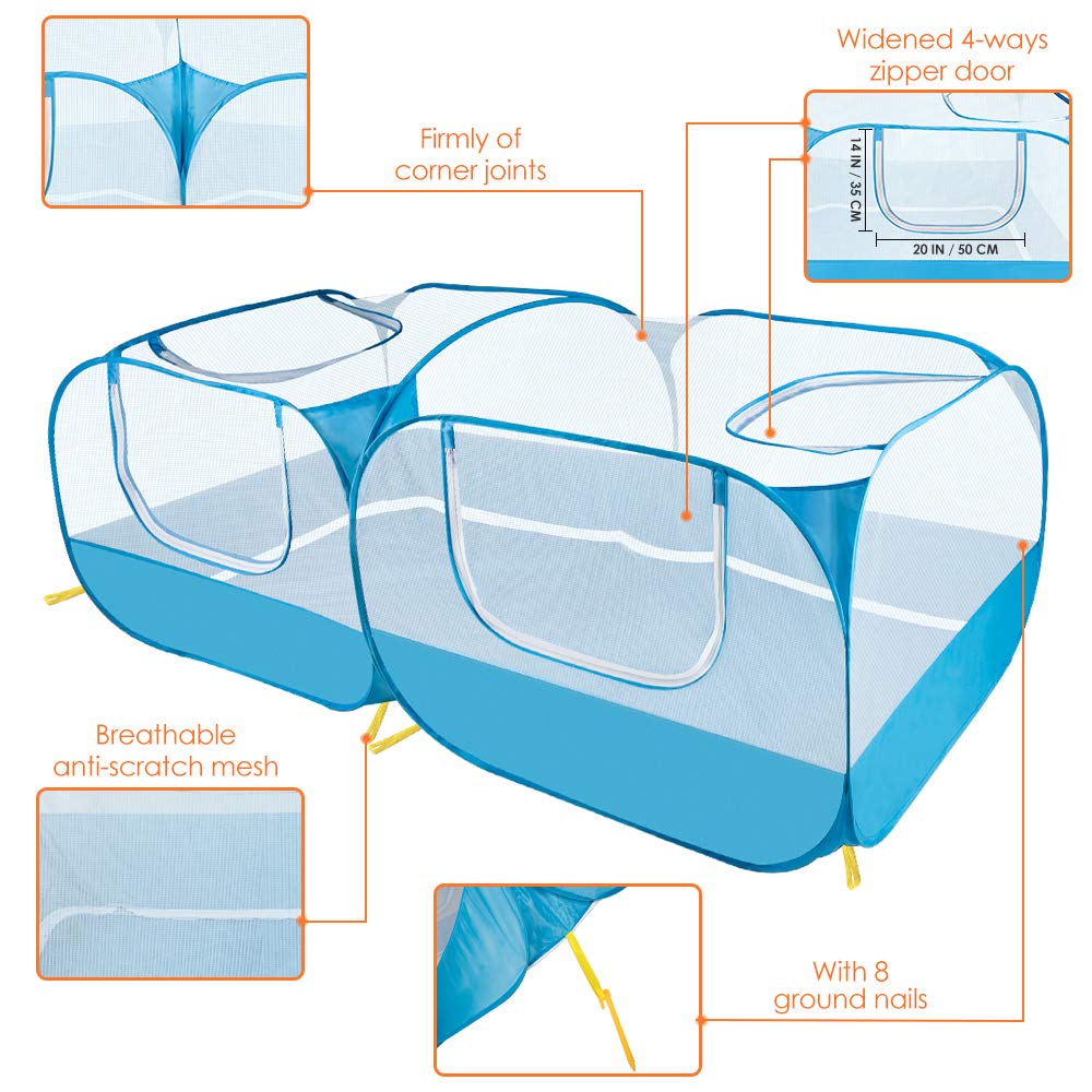 SlowTon breathable mesh pet enclosure keeps air flowing and pets comfy.