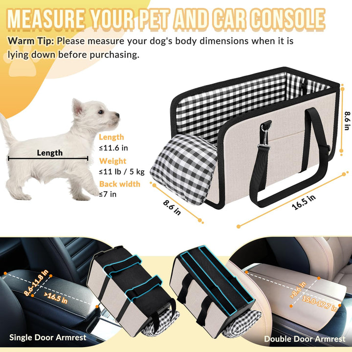 SlowTon console dog seat with headrest straps keeps the carrier secure