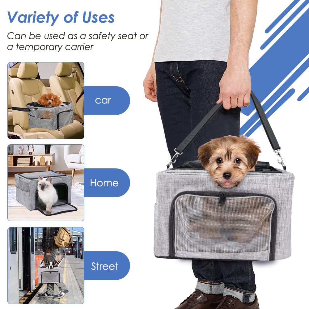 SlowTon dog booster seat compact size fits pets up to 15 pounds.