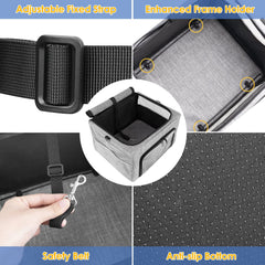 SlowTon dog booster seat mesh ventilation ensures breathable travel.