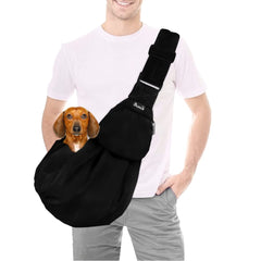 SlowTon dog carrier sling with thick padded strap for comfortable daily walks.
