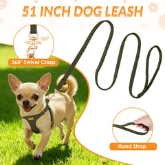 SlowTon harness features 360-degree rotating buckle to prevent leash tangles on walks.