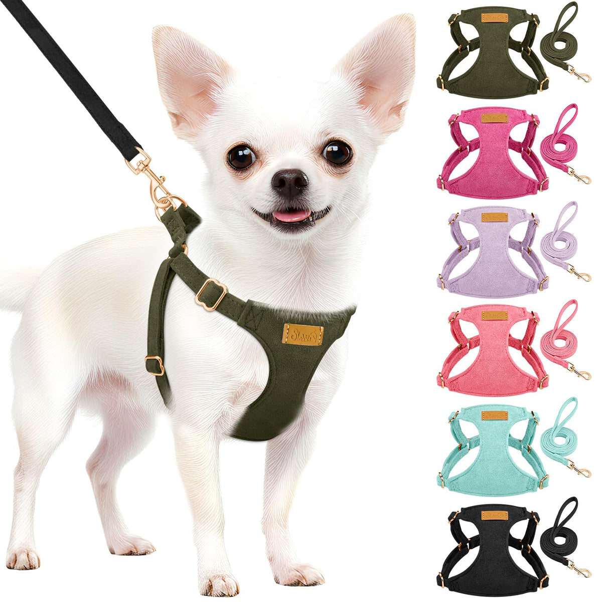SlowTon XXS dog harness on a tiny puppy for secure daily walks.