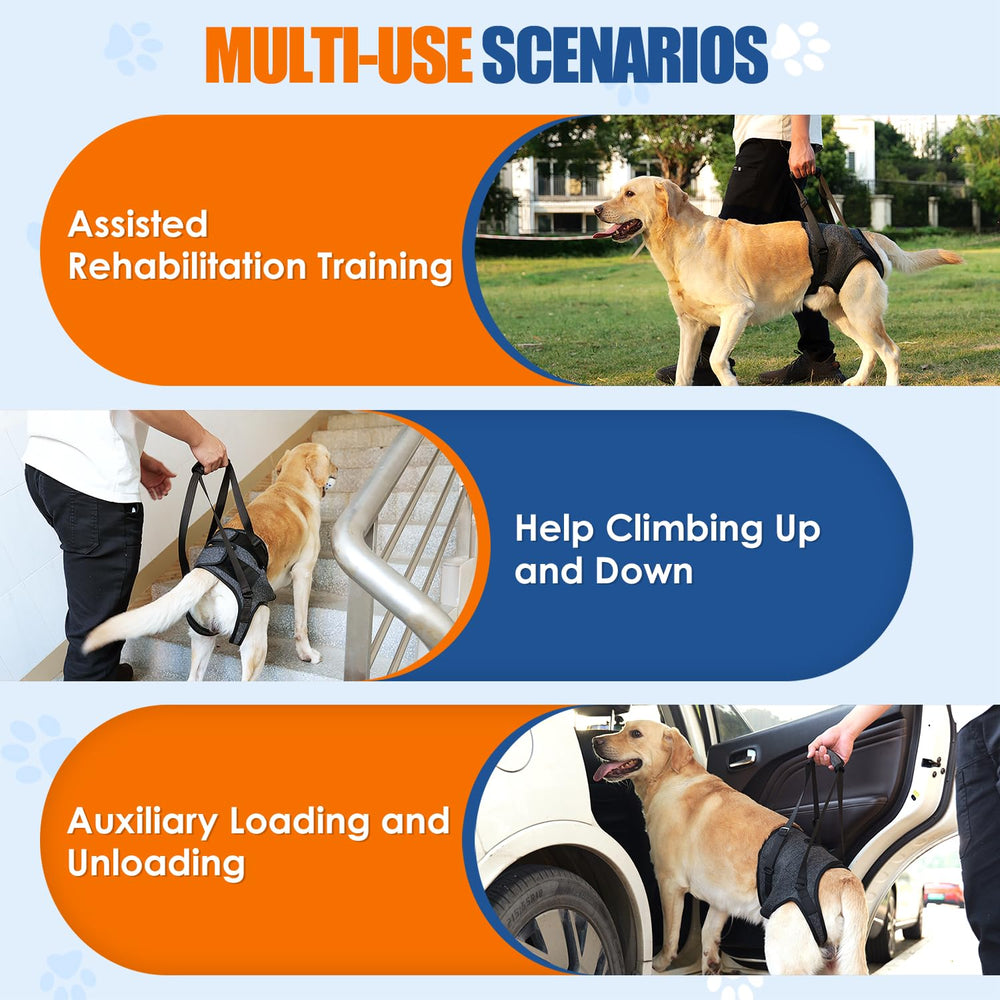 SlowTon Dog Lift Harness large relief opening for outdoor restroom breaks