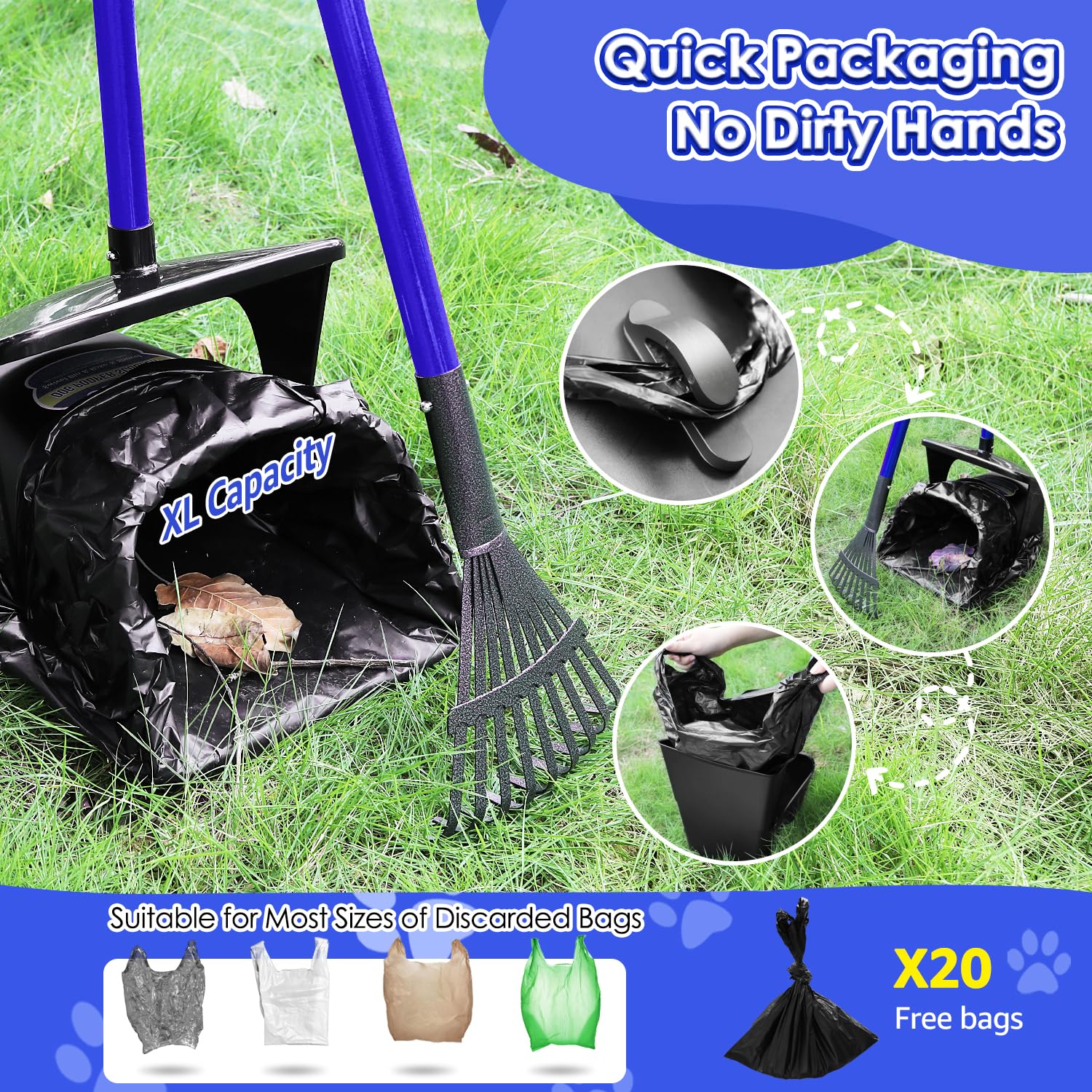 SlowTon spade attachment enables precise cleanup on gravel and edges.