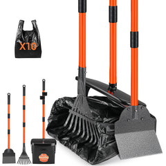 SlowTon dog pooper scooper kit with swivel bin shown outdoors for efficient cleanup
