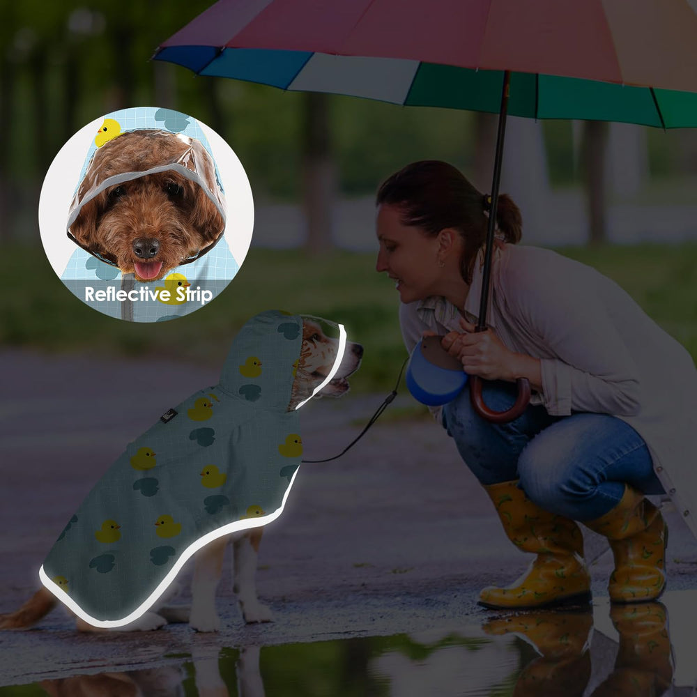 SlowTon dog raincoat adjustable straps create secure fit