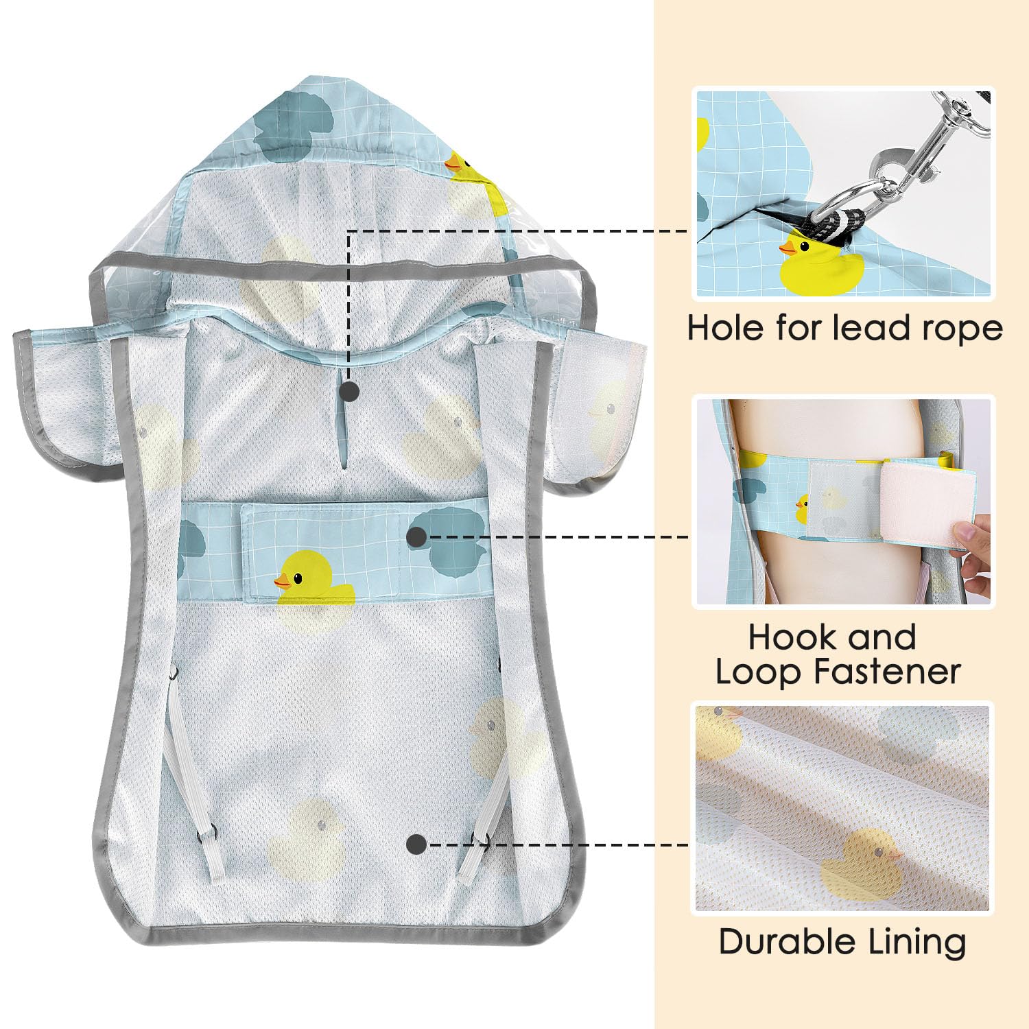 SlowTon dog raincoat portable pocket for on-the-go storage