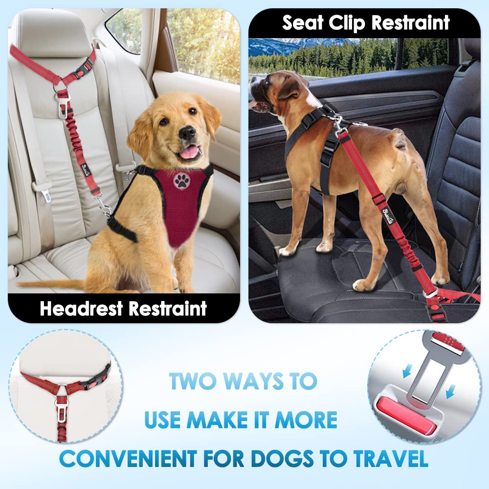 SlowTon dog seat belt clip connection for quick, reliable fastening