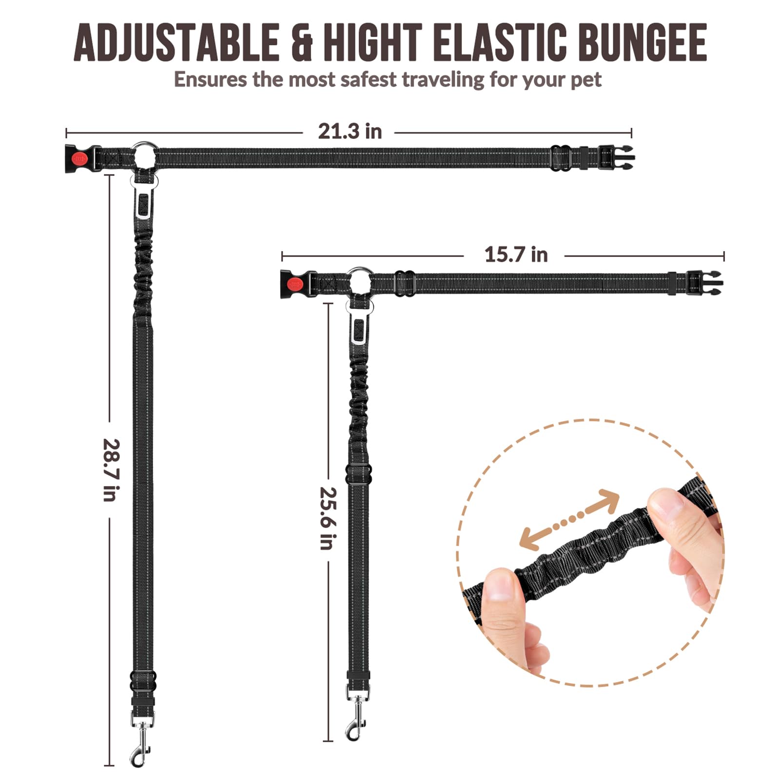 SlowTon adjustable length supports comfortable fit from 20 to 32 inches