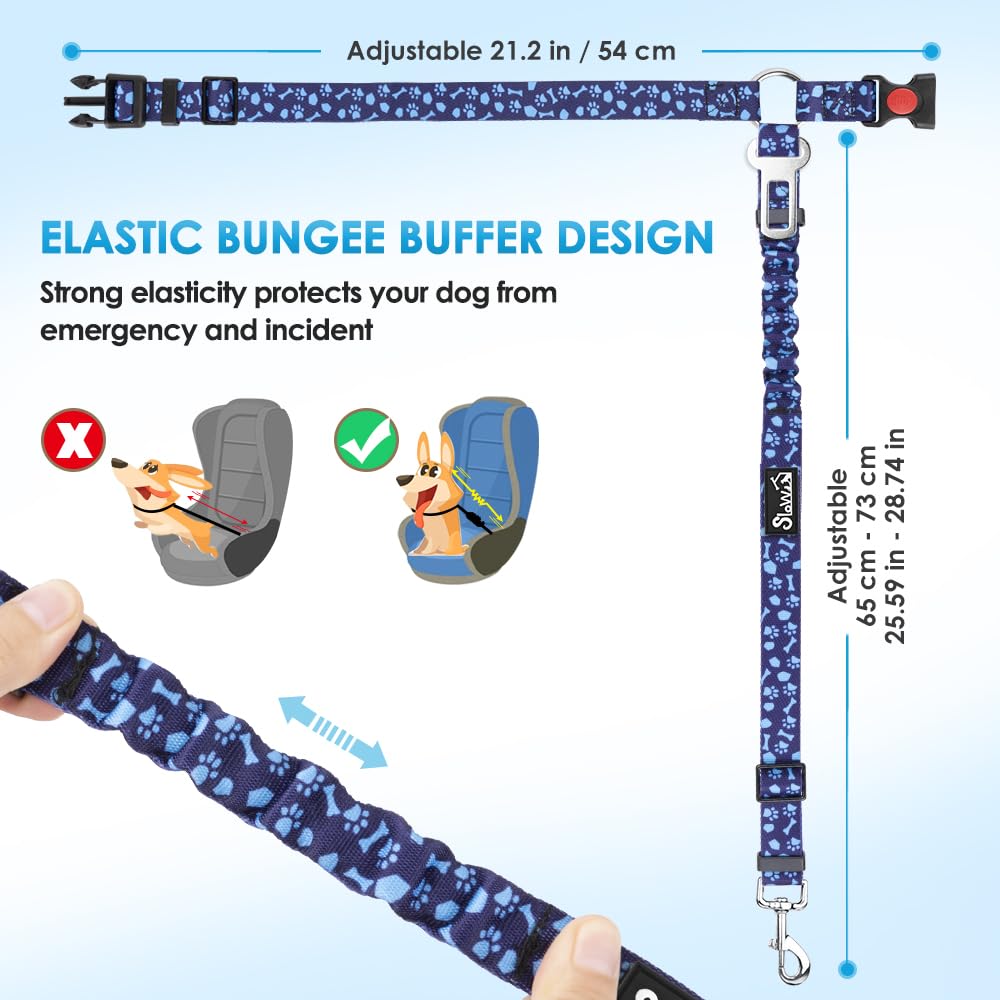 SlowTon adjustable length fits various dogs and vehicles.