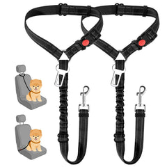 SlowTon dog seatbelt headrest attachment fits most cars and keeps pets secure