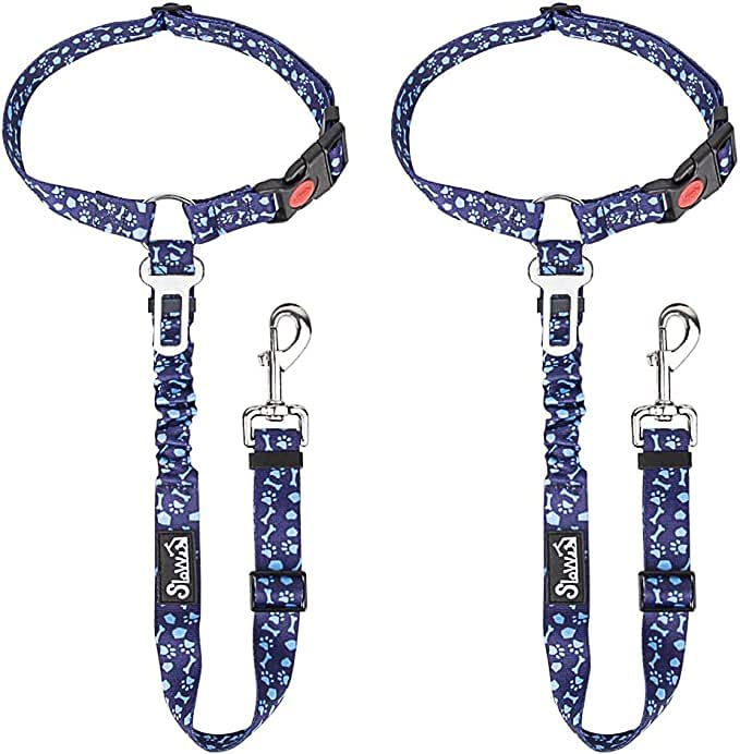 SlowTon dog seat belt headrest restraint keeps your pet secure.