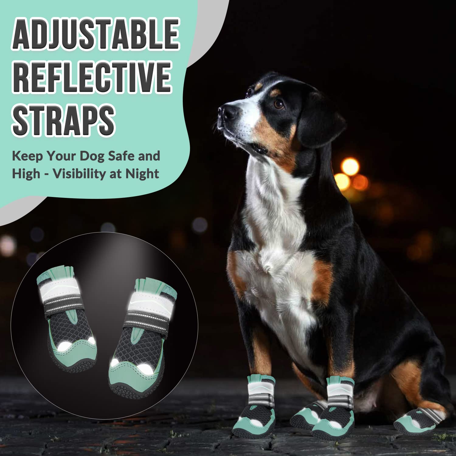 SlowTon dog shoes soft rubber sole adapts to temperature changes indoors