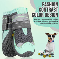 SlowTon dog shoes dual adjustable straps for a secure fit during outdoor walks