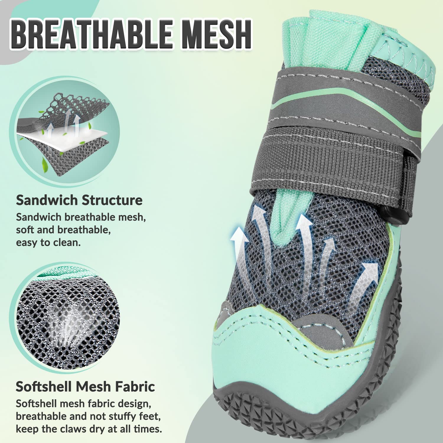 SlowTon paw-fit boots illustrate the snug paw enclosure and sizing.