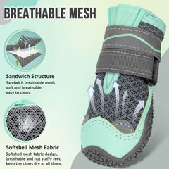 SlowTon paw-fit boots illustrate the snug paw enclosure and sizing.