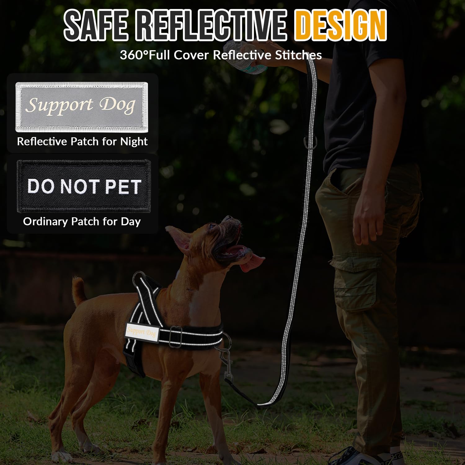 SlowTon double-handle leash for precise control in crowds