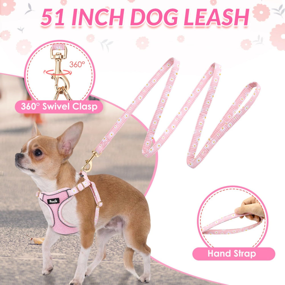 SlowTon harness pink with quick-release buckles for easy on/off