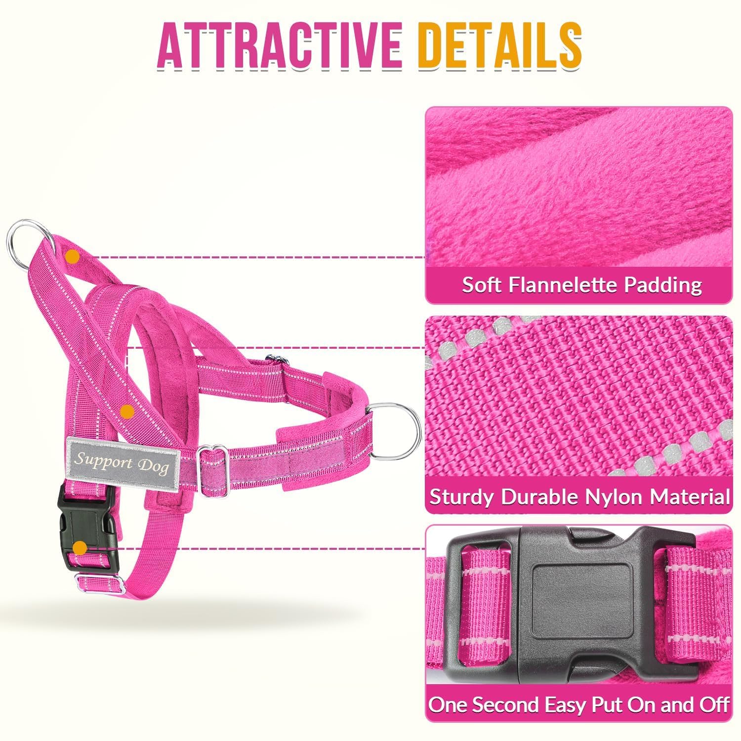 SlowTon No Pull Harness top handle for easier street walking.