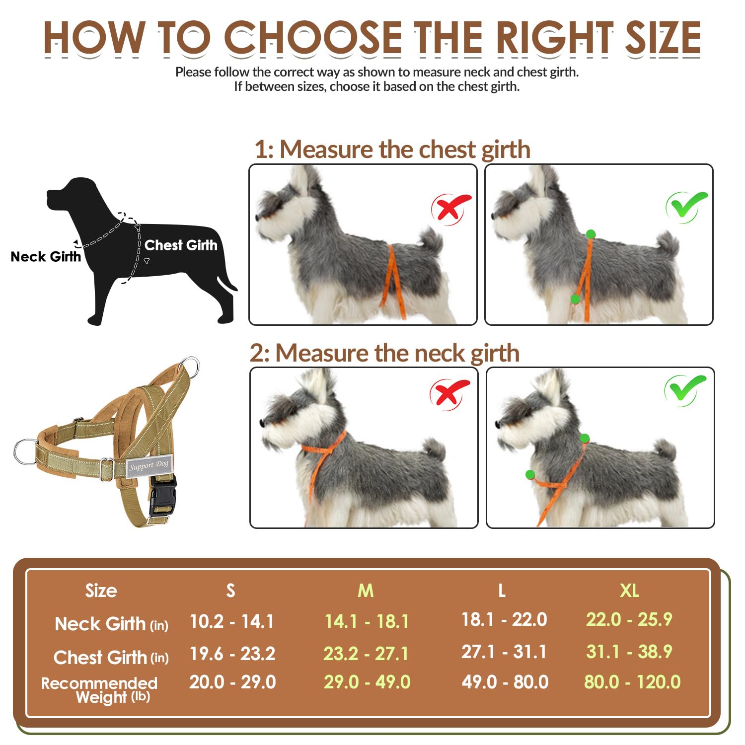 SlowTon adjustable neck and chest harness fits various breeds