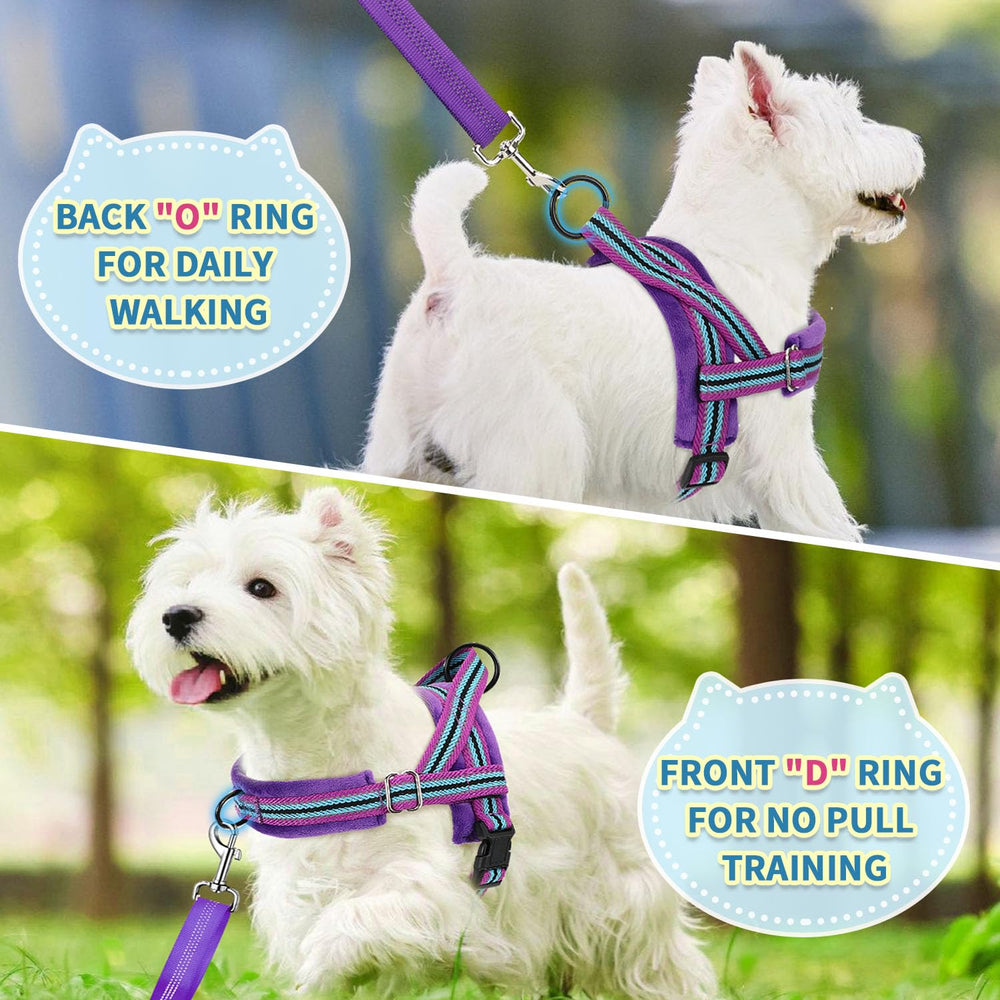 SlowTon No Pull Harness adjustable neck for a comfy fit on growing puppies.