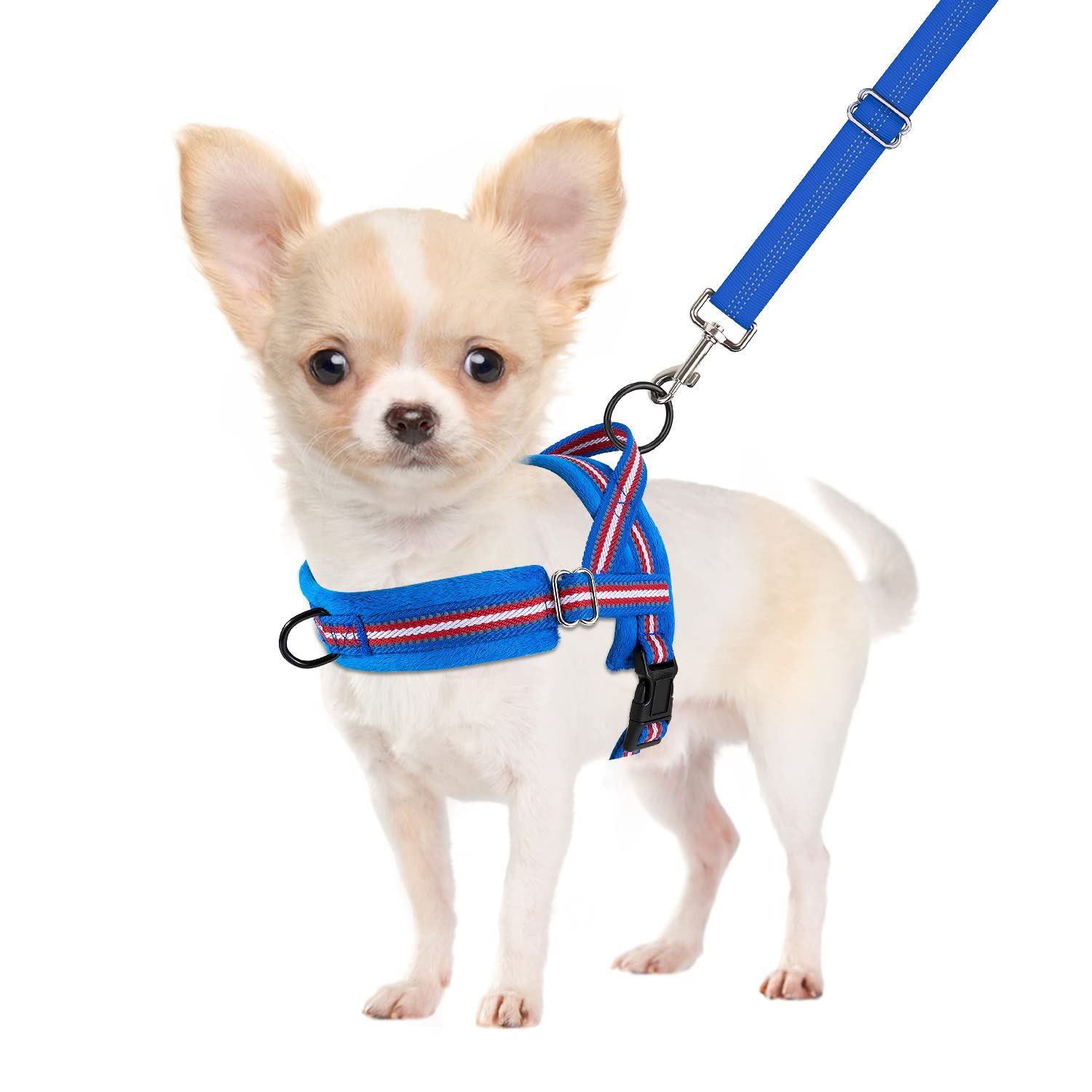 SlowTon No Pull harness front-clip guides gentle walking for small dogs