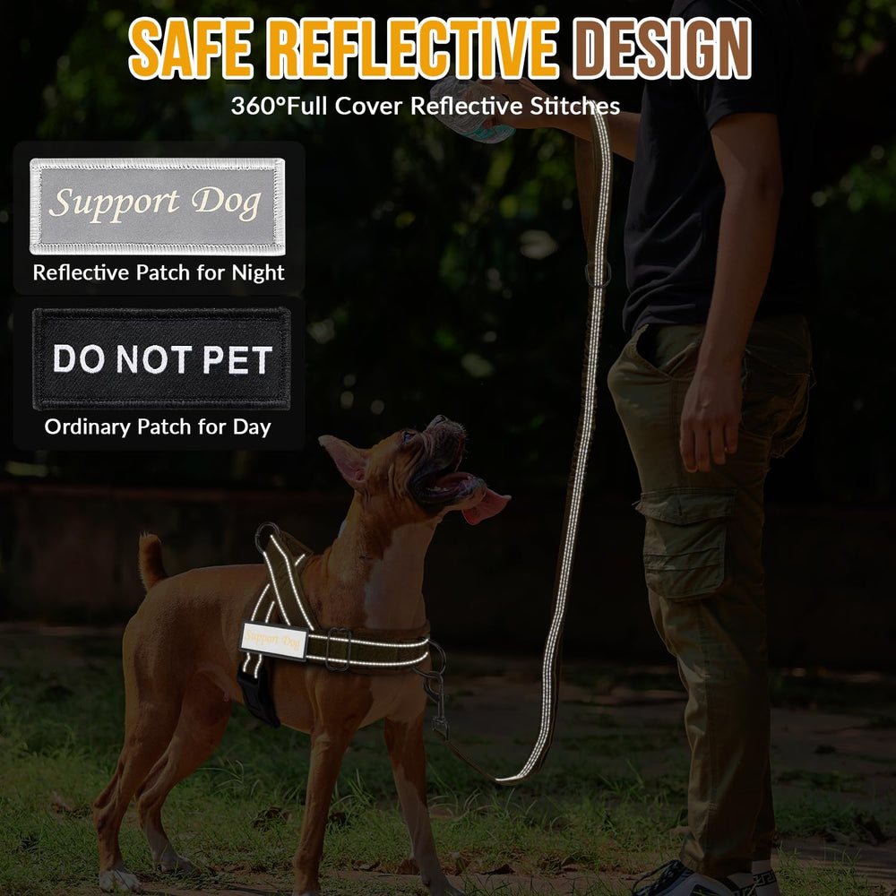 SlowTon No Pull Harness reflective strips enhance visibility for day and night.