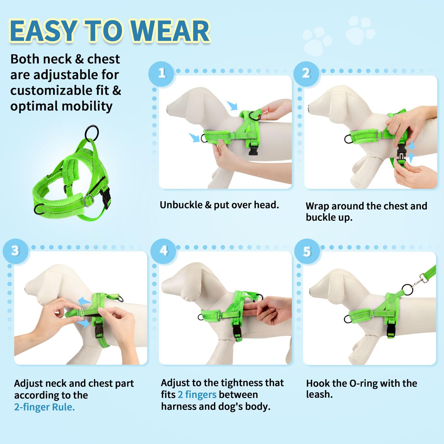 SlowTon padded-handle leash ensures comfortable grip on long walks