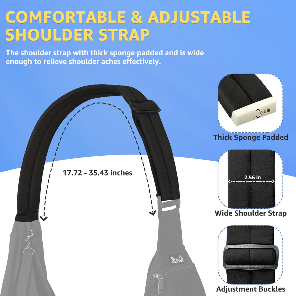 Machine-washable fabric makes cleaning after outings quick and easy.